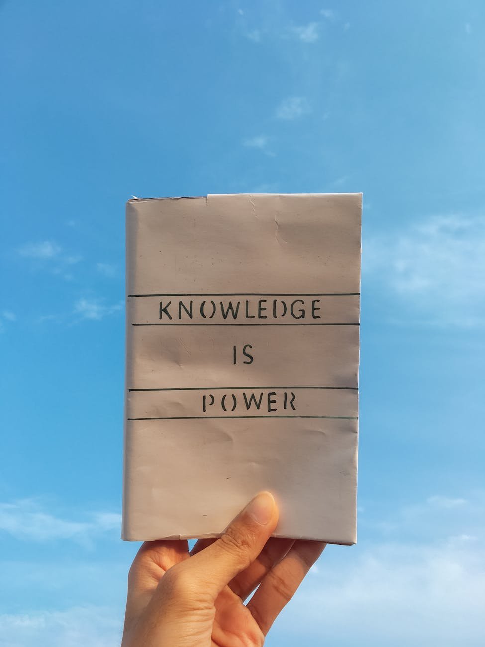 knowledge is power on a piece of paper